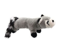 Dog Fantasy Toy - Plüsch-Waschbär mit quietschenden schwarzen Pfoten, 45 cm
