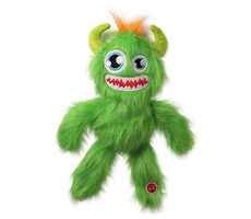Hunde-Fantasiespielzeug - Monstergeist, quietschend, pelzig, grün, 35 cm