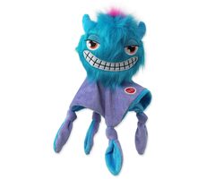Hunde-Fantasiespielzeug - Monster quietschendes pelziges Gespenst mit Decke blau 28cm