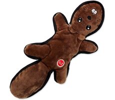 Dog Fantasy Toy - Recyceltes Spielzeug, quietschendes Eichhörnchen mit raschelndem Schwanz, 39 cm