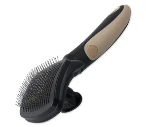 Dog Fantasy Selbstreinigende Drahtbürste S/M