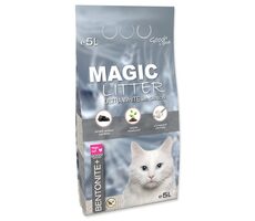 Magic Litter Katzenstreu Bentonit Ultraweiß mit Kohlenstoff 5l