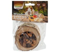 Nature Land Knabber-Leckerli-Schale gefüllt mit Früchten, Holz 120g