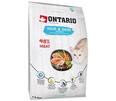 Ontario Cat Hair & Skin 6,5kg / Granulat für erwachsene Katzen