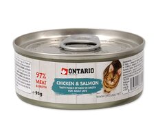 Ontario Hähnchenstücke und Lachs in Dosen, 95 g