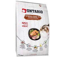 Ontario Cat Sterilised 7+ Senior 6,5kg / Granulat für Katzen 