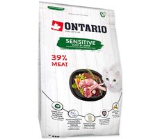 Ontario Cat Sensitive - Derma 2kg / Granulat für erwachsene Katzen 
