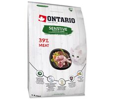 Ontario Cat Sensitive - Derma 6,5kg / Granulat für erwachsene Katzen 
