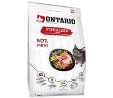 Ontario Cat Sterilised Lamb 2kg / Granulat für erwachsene Katzen 