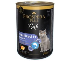 Prospera PLUS Sterilized 1+ Lachspastete in Dosen, reich an Weißfisch, 395 g