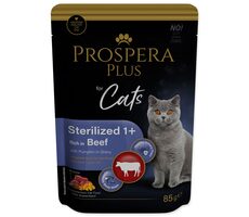 Prospera PLUS Cat Sterilised 1+ Rindfleisch und Kürbis Beutel 85g