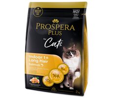 Prospera PLUS Indoor 1+ Lachs Long 2kg / Granulat für erwachsene Katzen