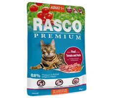 Rasco Premium Adult Kalbfleischbeutel mit Tomaten und Kräutern 85g