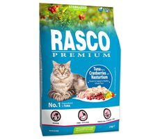 Rasco Premium Sterilisierter Thunfisch mit Cranberry und Brunnenkresse 2kg / Granulat für erwachsene Katzen 