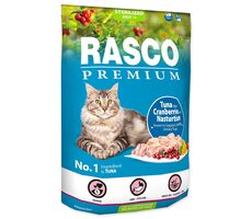 Rasco Premium Sterilisierter Thunfisch mit Cranberry und Brunnenkresse 400g / Granulat für erwachsene Katzen 