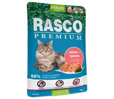 Rasco Premium Sterilisierter Lachs mit Spirulina Beutel 85g