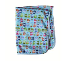 GaGa's Babydecke Eulen Blau