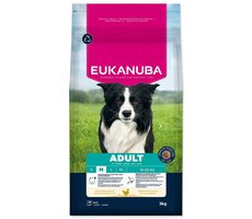 Eukanuba Adult Medium reich an frischem Huhn 3kg / Granulat für Hunde / für mittelgroße Rassen