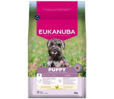 Eukanuba Puppy Small reich an frischem Huhn 3kg / Granulat für Welpen 