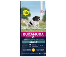 Eukanuba Adult Medium 15+3kg GRATIS / Trockenfutter für Hunde / für mittelgroße Rassen 