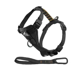 Kurgo Tru-Fit Schnellverschluss-Hundegeschirr mit Sicherheitsgurt, Schwarz, Größe S
