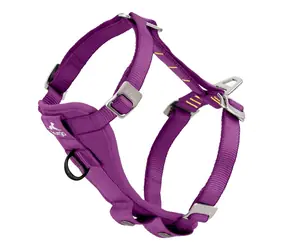 Kurgo Tru-Fit Sicherheitsgeschirr für Hunde mit verstärkter Festigkeit und integriertem Sicherheitsgurt, Lila, Größe S