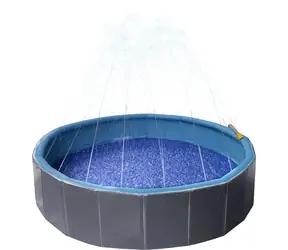 Flamingo Sprinkle Hundepool Grau/Blau 160x30cm