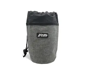 Crufts Nylontasche für Hunde-Leckerlis, Grau-Schwarz
