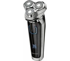 ProfiCare PC-HR 3023 silber / Kopfrasierer / IPX5 / 3-fach Rasiersystem / Trimmer / LED-Display