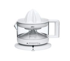 Braun CJ3000 weiß / Zitruspresse / 20W / 350 ml / Zwei-Wege-Betrieb / einstellbare Fruchtfleischmenge