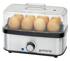 Guzzanti GZ 608 silber / Eierkocher / 400W / für 8 Eier / hart- & weichgekochte Eier / Omelettaufsatz