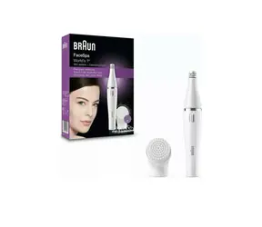 Braun Face 810 weiß / Gesichtsepilierer / Gesichtsreinigungsbürste / Waschbar