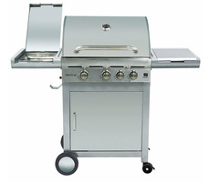 G21 California BBQ Premium Line Silber / Gas-BBQ-Grill / 4 Brenner / Grillfläche 62 x 44 cm