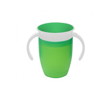 Munchkin - Junior Auslaufsicherer Becher 360° mit Griffen 207 ml-grün / ab 6 Monaten