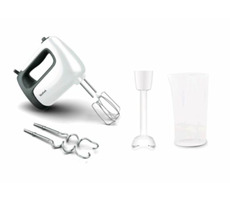 TEFAL Prep'Mix HT461138 / Handmixer / 500 W / 5 Geschwindigkeiten + Turbo / Schneebesen / Knethaken / Behälter 800 ml