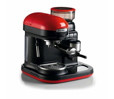 Ariete 1318 Moderna Espresso rot / Hebelkaffeemaschine / 1080 W / 0,7 l / 15 bar / Mahlwerk