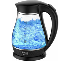 Adler AD 1274 schwarz / Wasserkocher aus Glas / 2200 W / 1,7 L