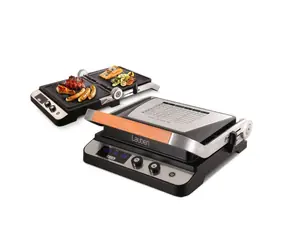 Lauben Contact Grill 2000SB / Kontaktgrill / 2000 W / Fläche 1500 cm-2 / 60-230 °C / Timer / abnehmbare Platten