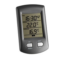 TFA 30.3034.10 - RATIO Funk-Thermometer mit Uhr  