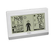 TFA 35.1159.02 - WEATHER BOY Heimwetterstation mit Wettervorhersage und Charakter - weiß