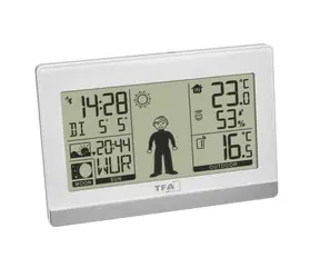 TFA 35.1159.02 - WEATHER BOY Heimwetterstation mit Wettervorhersage und Charakter - weiß