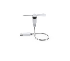 RealPower Mini USB-Ventilator weiß / kleiner USB-Ventilator mit flexiblem Hals