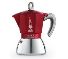 Bialetti Moka Induktionswasserkocher für 4 Tassen rot 150 ml