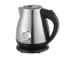 Esperanza EKK029 THAMES Wasserkocher silber / 2200 W / 1,7 L / eingebautes Thermometer / Edelstahl und Kunststoff