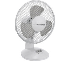 Esperanza EHF004WE Zephyr Tischventilator weiß-grau / 30 W / 2 Geschwindigkeitsstufen