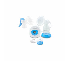 Esperanza ECM003B Gemelos Milchpumpe 2 in 1 weiß-blau / elektrisch / 3 Stromversorgungsarten / 150 ml