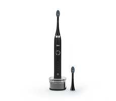 Silk&#39;n Sonic Smile schwarz / Schallvibrationszahnbürste / 31.000 Vibrationen / 5 Modi / Timer / IPX7 / 2x Köpfe