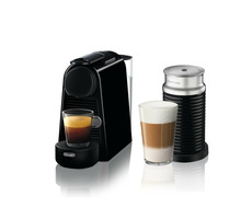 DeLonghi Nespresso Essenza Mini EN85.BAE + Aeroccino3 / Kapselkaffeemaschine / Nespresso / 1150 W / 0,6 L / 19 bar / Schwarz