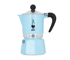 Bialetti Rainbow Mokkakanne für 3 Tassen 150 ml blau