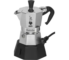 Bialetti Moka Elettrika elektrische Moka-Kanne für 2 Tassen 90 ml Silber